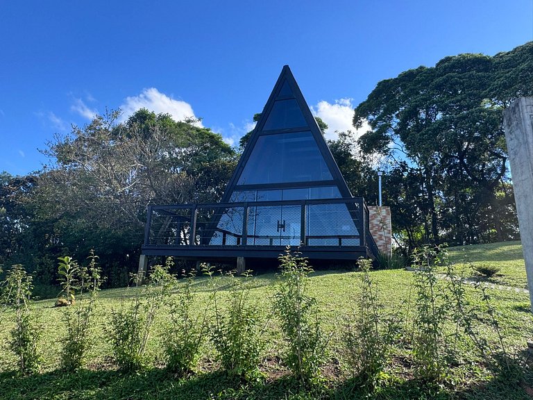 Chalé Bonna hidro lareira e cozinha perto Floripa.
