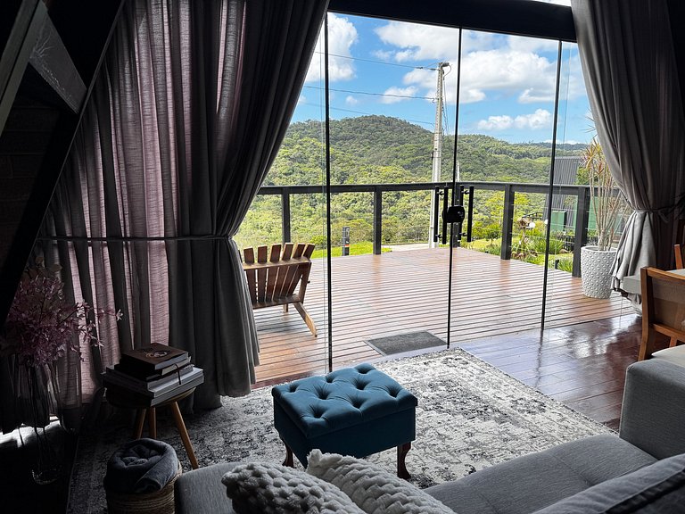 Chalé p/4 • Vista Incrível • Gde Florianópolis