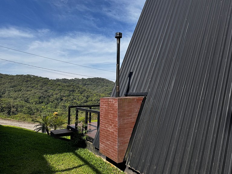Chalé com Hidro, Lareira e Vista para o Vale