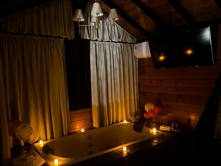 Chalé com hidro | Vista | Grande Florianópolis