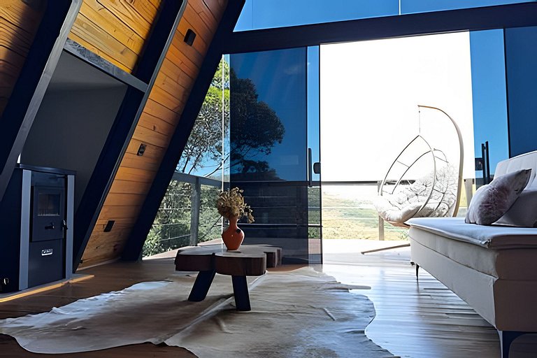 Chalé | Hidro | Churrasqueira | Deck com vista