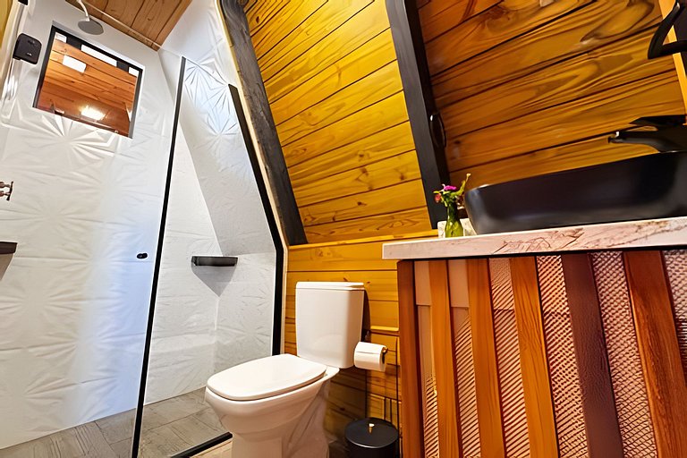 Chalé | Hidro | Churrasqueira | Deck com vista