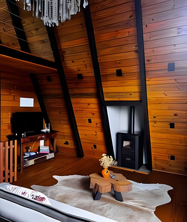 Chalé | Hidro | Churrasqueira | Deck com vista