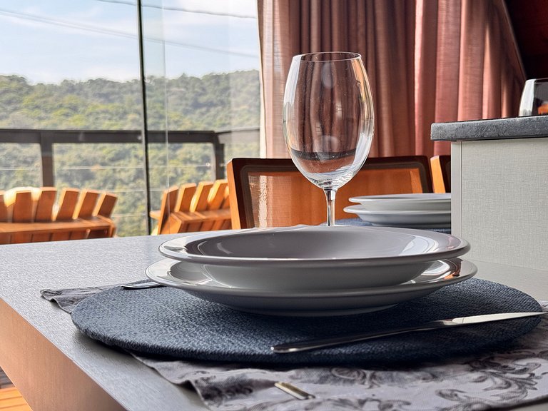 Chalé com Hidro, Lareira e Vista para o Vale
