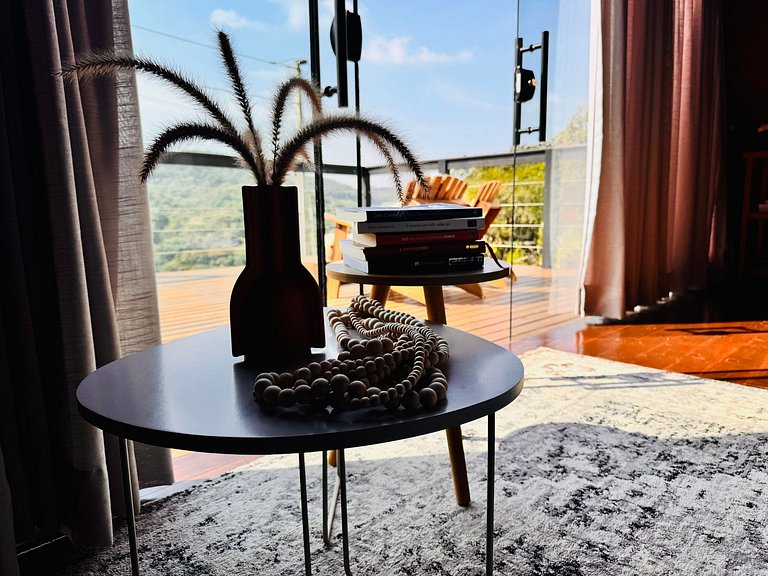 Chalé com Hidro, Lareira e Vista para o Vale